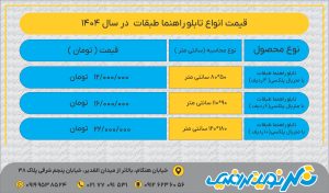 لیست قیمت 1404-راهنماطبقات